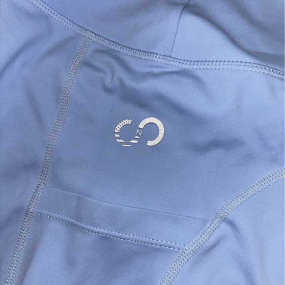 Curves n Combat Boots brand. Powder Blue. Full length leggings - Picture 6 of 8